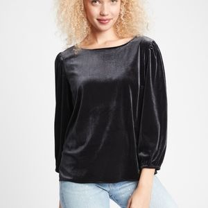 👀50% OFF👚🖤 NWT‼️ GAP Velvet 3/4 sleeve blouse